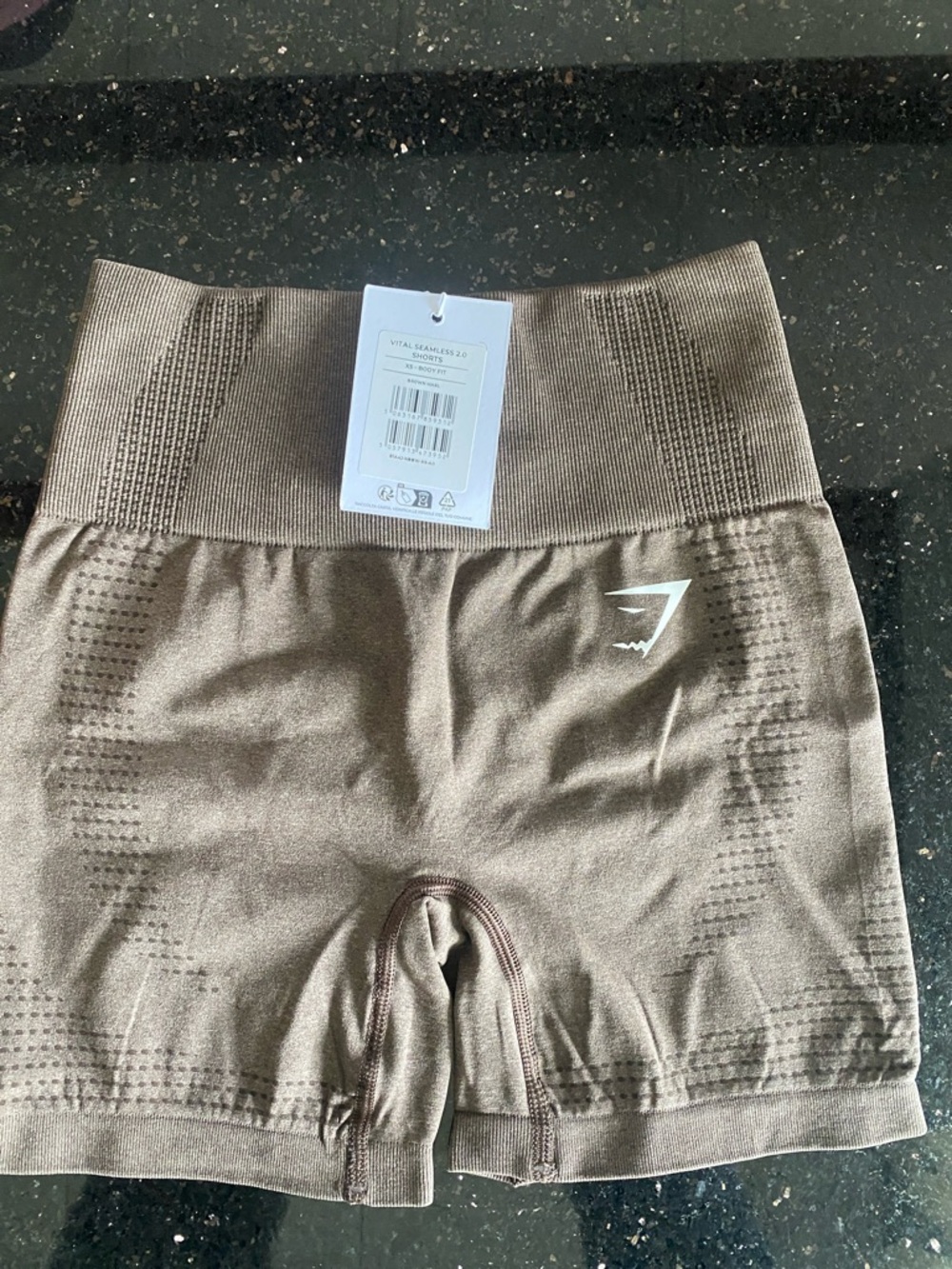 Gymshark Women’s High-Waist Seamless Bike Shorts — Taupe Brown